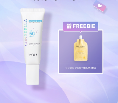 Y.O.U Sunbrella Intensive Care Aqua Sunscreen SPF50+ PA++++ 40ML| 8X Protection| Healthy Skin Barrie