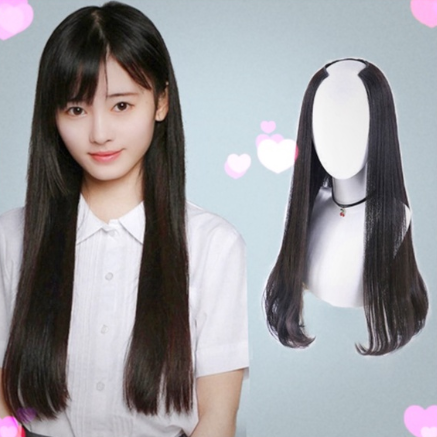 Wig Female Long Straight Hair Extension Piece With Inner Buckle Invisible Seamless Pad Cute U-Shaped One