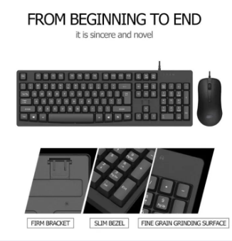 Waterproof USB Wired Gaming Keyboard Mouse Set Ergonomic Mechanical Gaming Keyboard and Mouse for PC Laptop