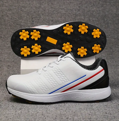 Men's Non Slip Golf Shoes, Professional Shock-absorbing And Lace Up Sports Shoes - Perfect Match