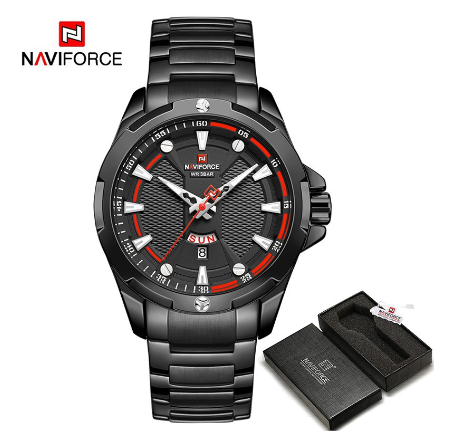 Naviforce Men's Top Luxury Brand Analog Stainless Steel Waterproof Quartz Wristwatch M4