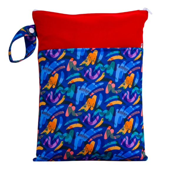 25x35cm Wet Dry Bags Double Pocket Zipper Wet Bag For Baby Cloth Diapers Washable Travel Bags Clothes with Two Zip Bag 0018