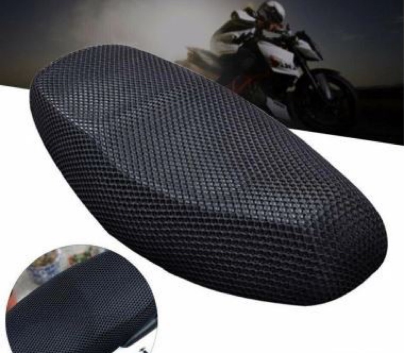 Venus Motorcycle Seat Cover Mesh Heat-resistant Waterproof Breathable Cushion Black Universal