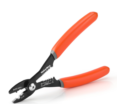 ValueMax 4-in-1 Wire Stripper and Cutters Crimping Pliers Universal Diagonal Pliers Electrical Wire Stripper Cutting Side Snips Flush Pliers