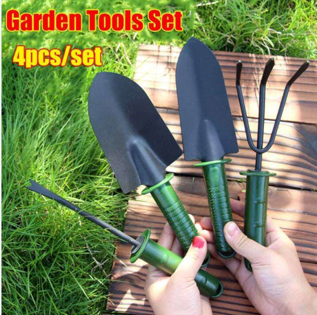 4 Pieces Gardening Tool Set Includes Small Shovel/Weeder/Rake/Trowel Garden Tools