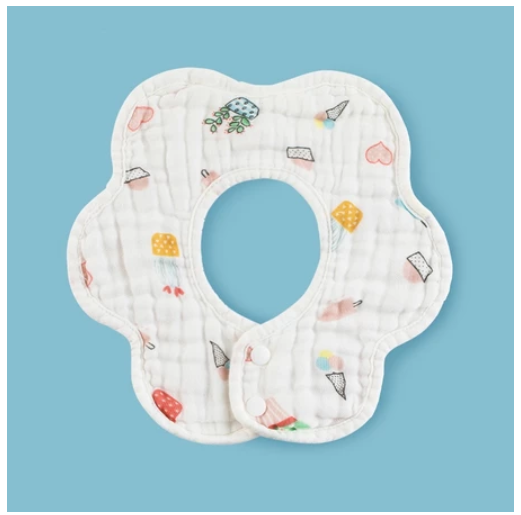 Einmilk Baby Bandana Dribble Bibs 360 Rotate Drool Bibs or Petal Bib Cotton Super Soft & Absorbent B26