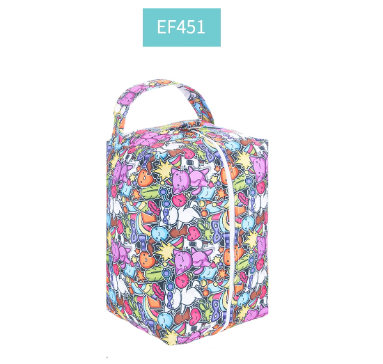 Happyflute Baby Diaper Pads Reusable Waterproof Fashion Prints Wet  Dry Cloth Wet Bag Mums Storage Travel Nappy Bag 008