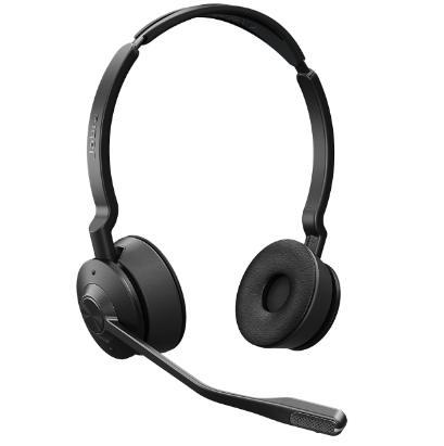 Jabra Engage 55 Stereo Wireless Headset with Link 400 USB-A DECT Adapter – Noise-Cancelling Micropho