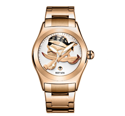 Binbond Original Luxury Fashion Men's Watch Male Pirate Skull Luminous Calendar Quartz Stainless Steel Men's Watch 1