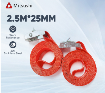 Mitsushi Cargo Strap 5M 1000kg Heavy Duty 16 Feet Ratchet Tie down Cargo Lashing Belt