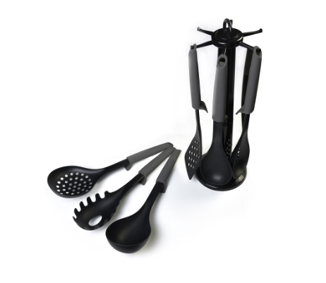 Landmark Masflex 6pc Nylon Utensil Set Withrack In A Gift Box