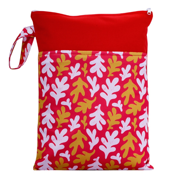25x35cm Wet Dry Bags Double Pocket Zipper Wet Bag For Baby Cloth Diapers Washable Travel Bags Clothes with Two Zip Bag 0019