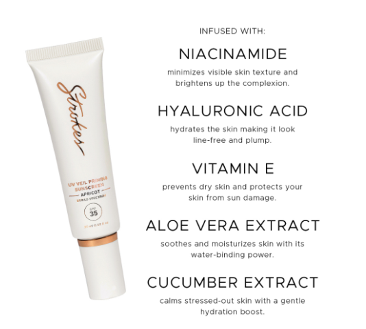 Strokes UV Veil Priming Sunscreen in Apricot