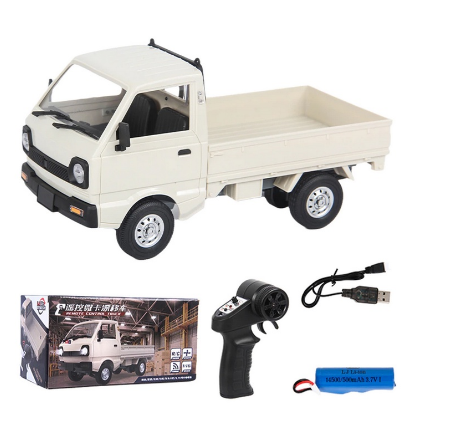 D12 Mini 1/16 2WD RC Car Simulation Drift Climbing Truck LED Light On-Road 130 Motor Fit WPL D12