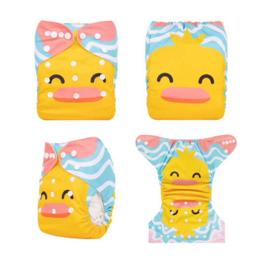 Alva Baby Cloth Diapers Washable Reusable Real Cloth Pocket Nappy Diaper Only No Insert For 3-15kg 6.6-33.1Ibs Baby And Newborn D22