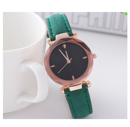 new quartz watch fashion temperament student gift European simple diamond frosted leather wristwatch F2