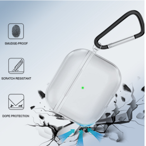 For Air Pods 1/2/3/Pro/Pro 2 Earphone Protective Case Transparent TPU Silicone Case