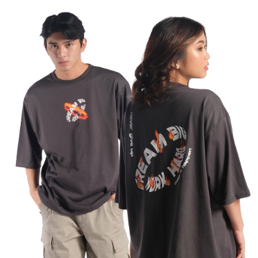 Infinitee Dream Big Oversized T Shirt For Men Women Oversize Gray Plus Size Shirt Top Tops Tshirt