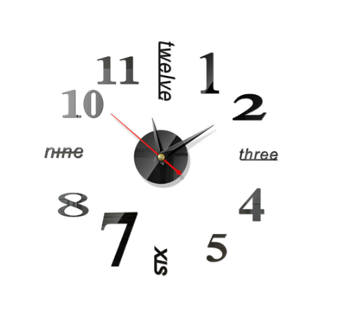 Modern Luminous Large Quartz Wall Clock Glow In The Dark Bedroom Office