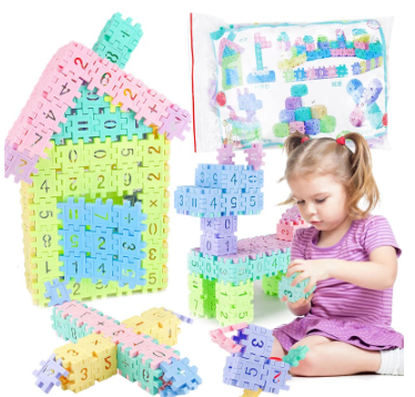 70Pcs Number Small Building Blocks Kid Children Boy Girl Puzzle Toy