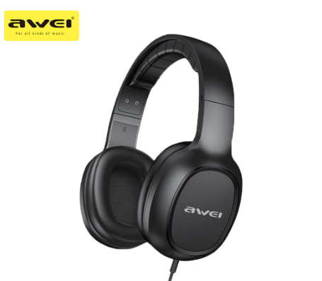 Awei GM-6 Over-Ear Headphone 3.5mm Plug Head Mounted Wired Headset Headphones 1.2m Cable COD