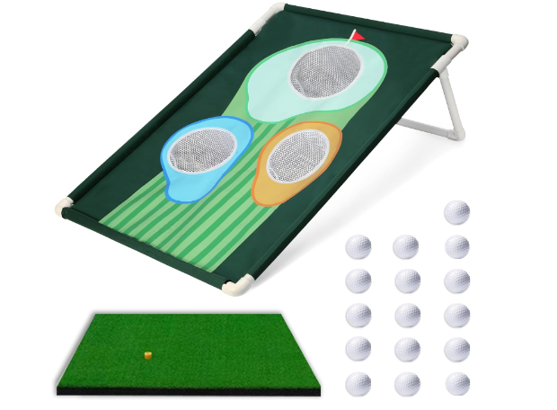 PGM Backyard Golf Cornhole Net, Golf Chipping Net Golf Gifts for Men, Golf Accessories for Men, Golf Training Equipment Indoor Outdoor