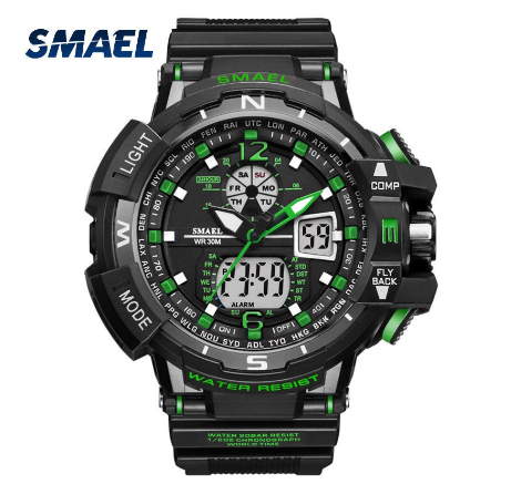 Original Luxury Fashion Luminous Men Waterproof Sports Men's Watch GREEN