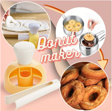 Kitchen Baking Molder Supply For Creative Sweet Food Donut Cake Maker Cutter With Plastic Clip IP