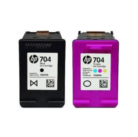 HP Color 704 Black/Tri-Color Original Ink Cartridge