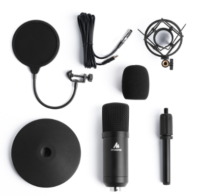Maono AU-A03T Condenser Microphone Professional Podcast Microphone Studio for YouTube, Karaoke, Gaming,