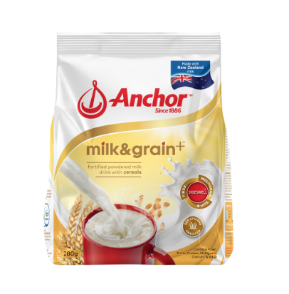 Anchor Milk and Grain Plus Milk Powder Plain 280g
