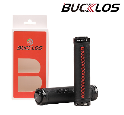 BUCKLOS Leather Bike Grip Lock on MTB Handlebar Grip Antislip Durable Biyclce Bar Grip