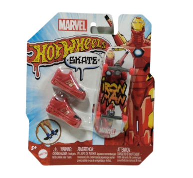 Hot Wheels Skates Iron Man Entertainment Fingerboard for Kids w/ Shoes Project Venice Series