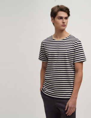 Memo Ringer Striped T-Shirt For Men