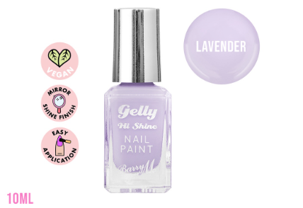 Barry M Gelly Hi Shine Nail Paint Lavender Gel Nail Polish