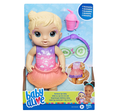 Baby Alive Rainbow Spa Blonde Hair Baby Doll