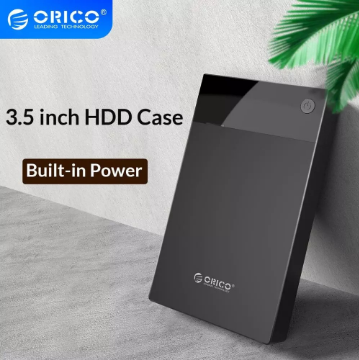 ORICO 3.5 HDD Enclosure Desk Computer Hard Disk Enclosure Bulit-in Power 12V Portable SATA to USB 3.0 Hard Drive Enclosure Support