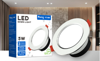 Rong River 5W Pin Light LED Ceiling 3 Color Ceiling Light Indoor Recessed Downlight