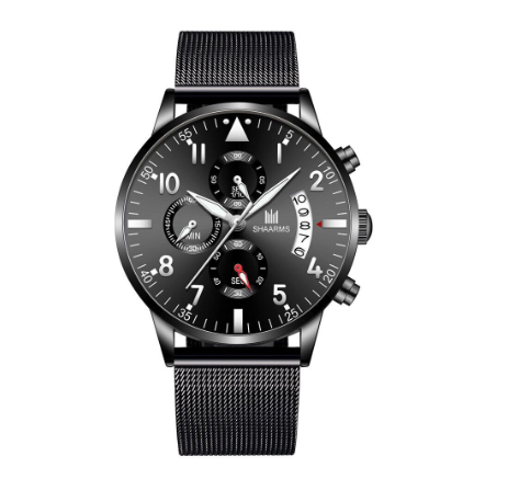 Mens Business Watches with Date Calendar Stainless Steel Watch M08