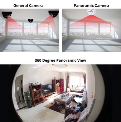 Panoramic Camera 360 Degree LED Light Bulb Wifi CCTV IP Monitor Light Bulbs