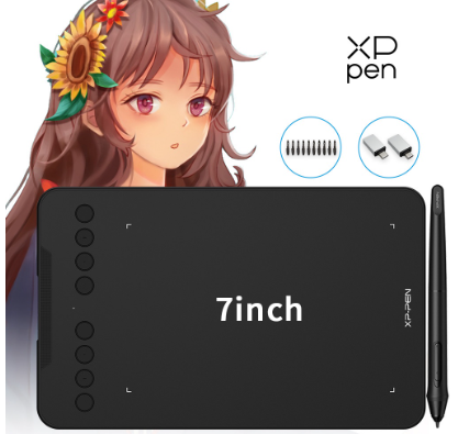 XP-PEN Deco mini7 Drawing Tablet Pen Tablet Graphic Tablet For Digital Art Support Android Phone & Laptop/PC With Tilt Function Digital Drawing Tablet With Battery-free 8192 Lelvels Pressure Pen(7inch