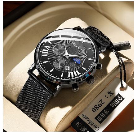 Original Luxury Fashion Business Trend Leisure Sports Stainless Steel Men's Watch M6