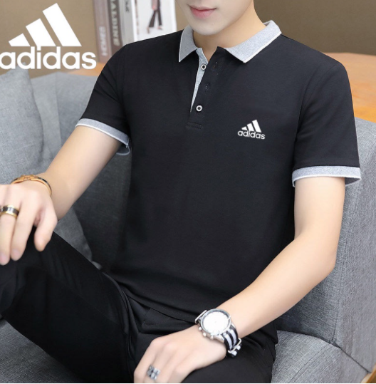 Ready Stock Men's Shirt Lapel Polo Shirt Summer Shirt Sports Stand-up Collar Short Sleeved T-shirt Tennis Clothes Men T-shirt Baju Lalaki