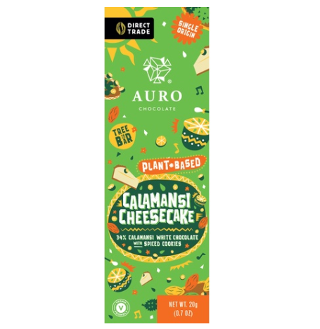 Auro Chocolate Calamansi Cheesecake with Plant-Based 34% White Chocolate 20g