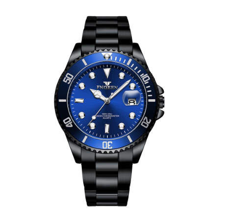 FNGEEN S925 Men's Quartz Watch BLACK BLUE