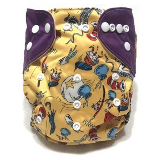 Washable Organic Baby Cloth Diaper with 1 Piece 3-Layer Insert S3