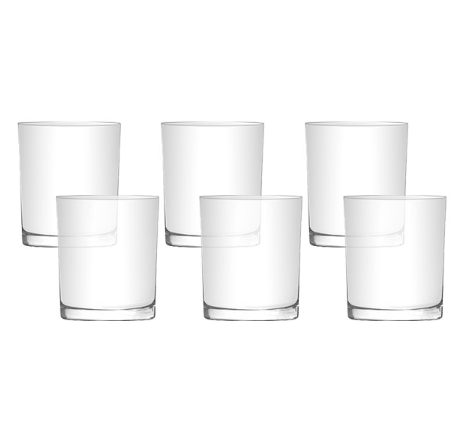 UNION GLASS Clear Glass Rock Glass Water, Juice, Soda, Liquor Glass 265ml | 9oz [Set of 6]