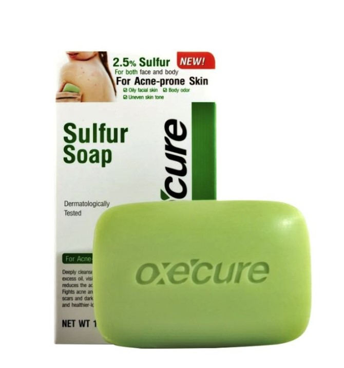 Sulfur Soap Cleanser to Fight Pimples White Blackheads Fades Marks For Oil Control 100g