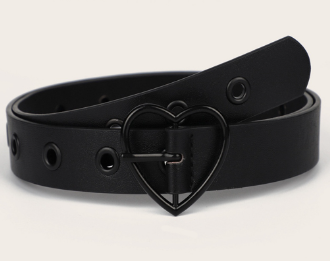 Lovito Women Basic Belt LNA28418 (Black)