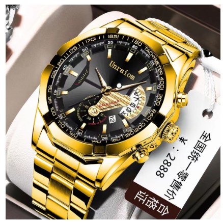 Binbond Original Luxury Watch Calendar Waterproof Luminous Luxury Stainless Steel Fashion Business Quartz Watch Men's Watch M1